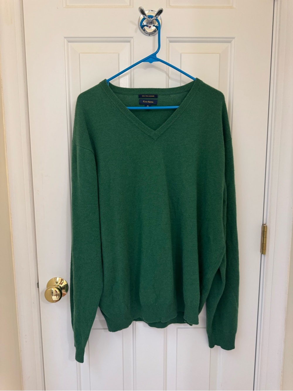 Club Room Men's Forest Green V-Neck Sweater
